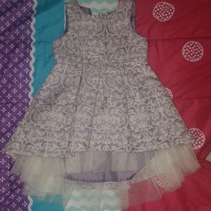 Lavender and cream dress